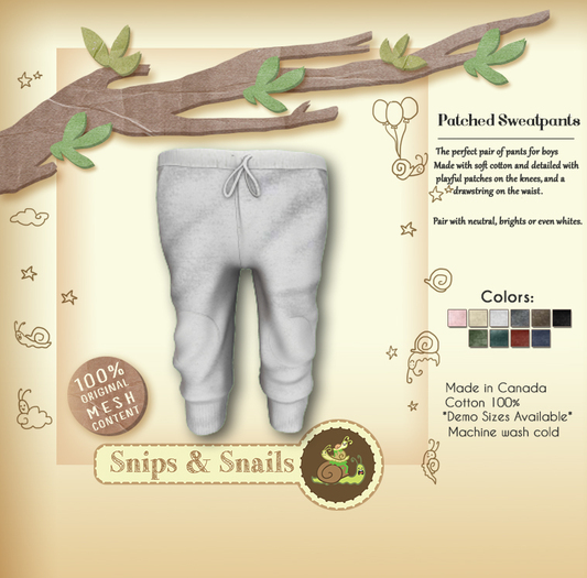 .S&S. Patched Sweats - Chalk