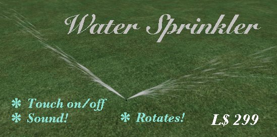 Xah water sprinkler /w particle/sound effect