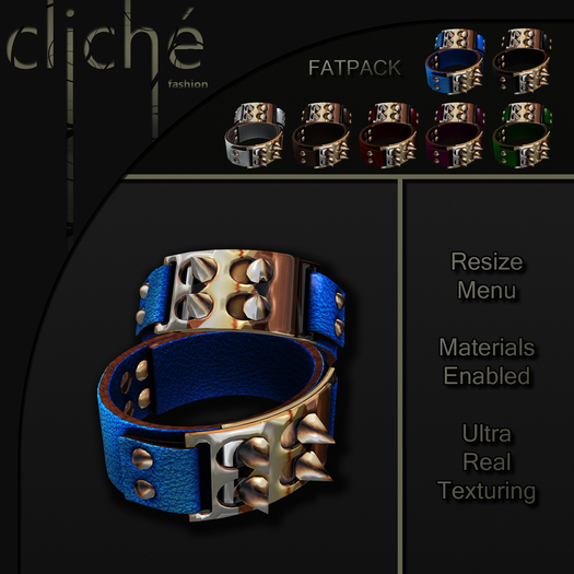 [CF] Spiked Leather Cuffs - Fatpack -  (boxed)