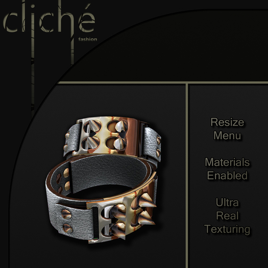 [CF] Spiked Leather Cuffs - White (boxed)