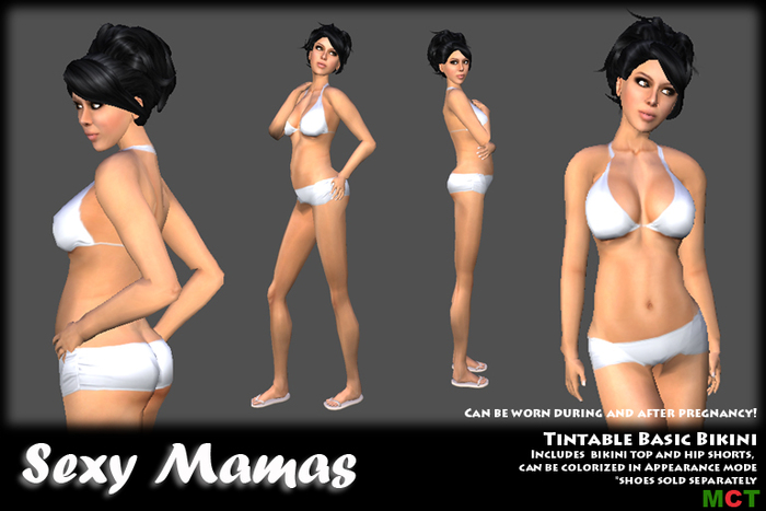 *Sexy Mamas* Tintable Basic Bikini