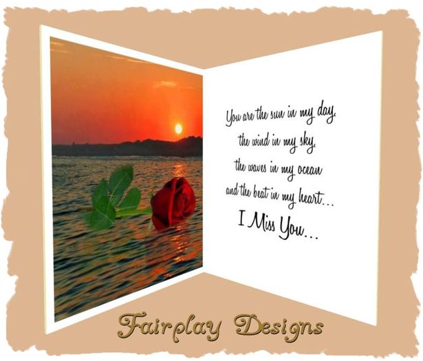 ~FDA~ Missing My Everything Greeting Card!*TOUCH ME*