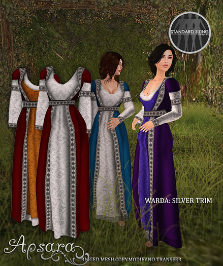 Apsara - Warda (Silver Trim) Red