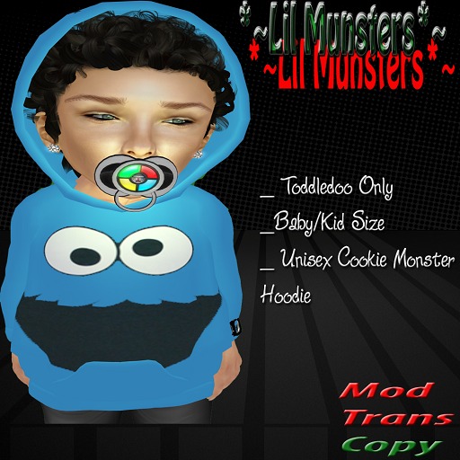 *~L.M.*~Cookie Monster Hoodie
