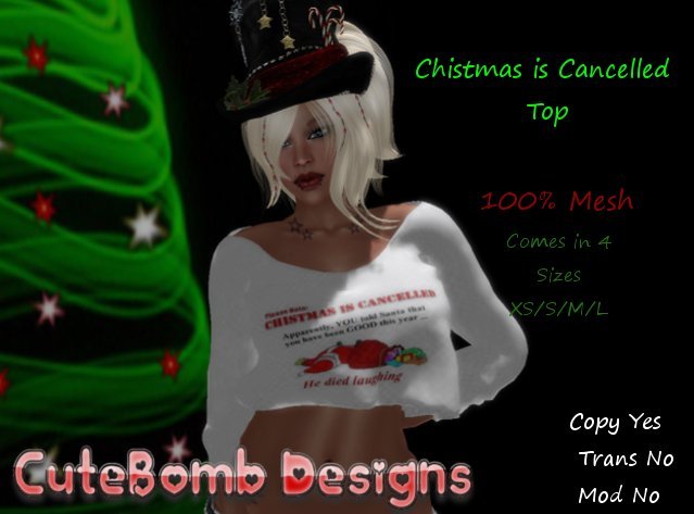 CB Xmas Cancelled Top Mesh
