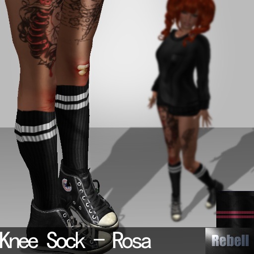 :REBELL: Knee Sock Rosa