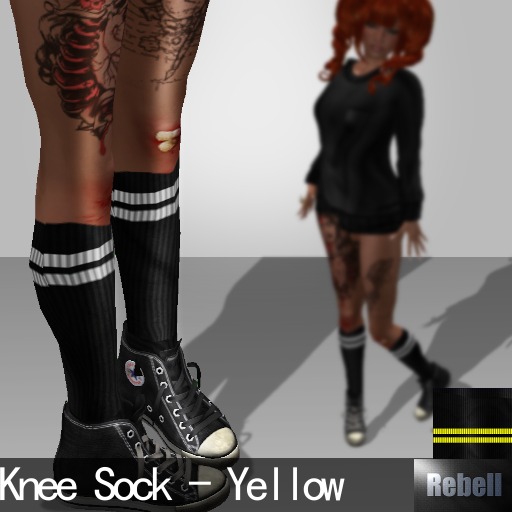 :REBELL: Knee Sock Yellow