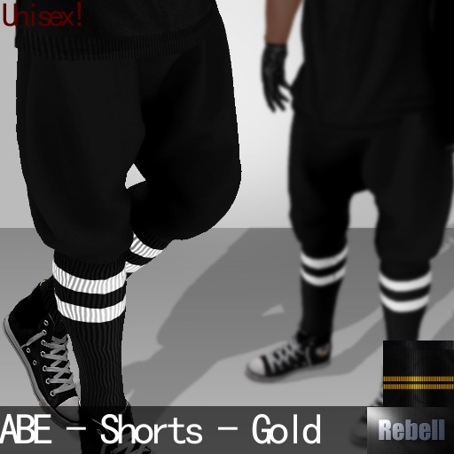 :REBELL: ABE - Shorts - Gold