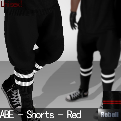 :REBELL: ABE - Shorts - Red