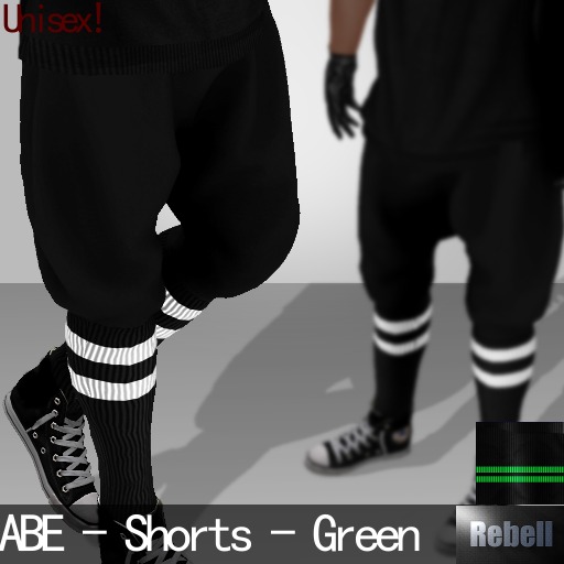 :REBELL: ABE - Shorts - Green