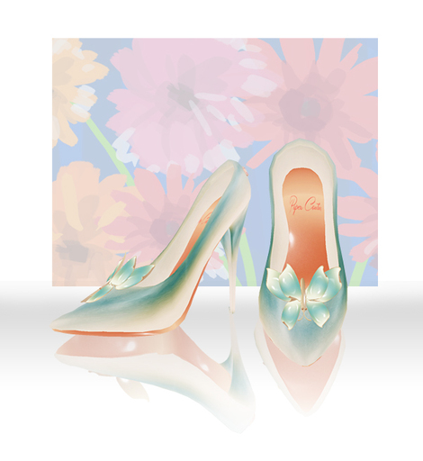 p.c; Pastel Blue Butterfly