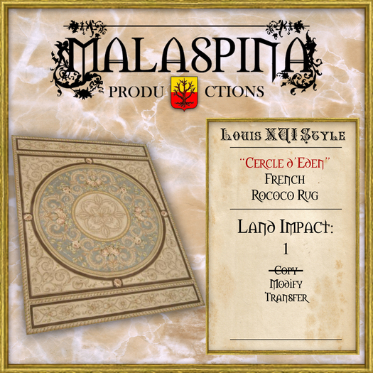 "Cercle d'Eden" Handwoven Louis XVI Wool Rug