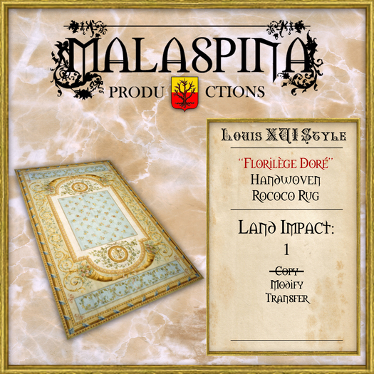 "Florilege Dore" Handwoven Louis XVI Wool Rug