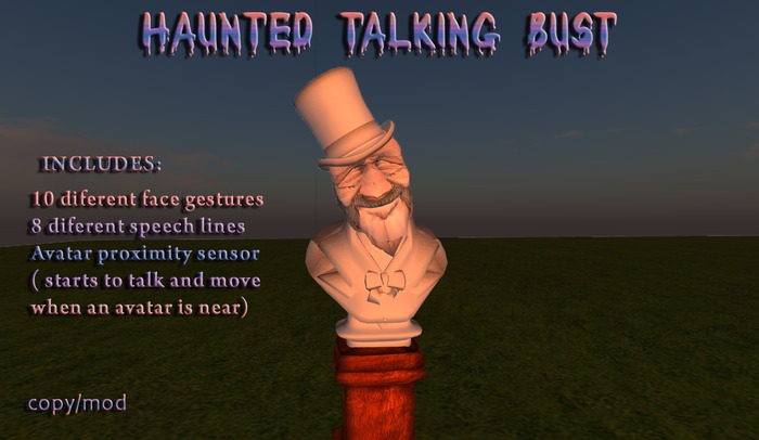 Haunted talking bust-boxed-