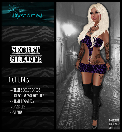 .:Dystorted:. Secret Dress Giraffe Purple-[Box]
