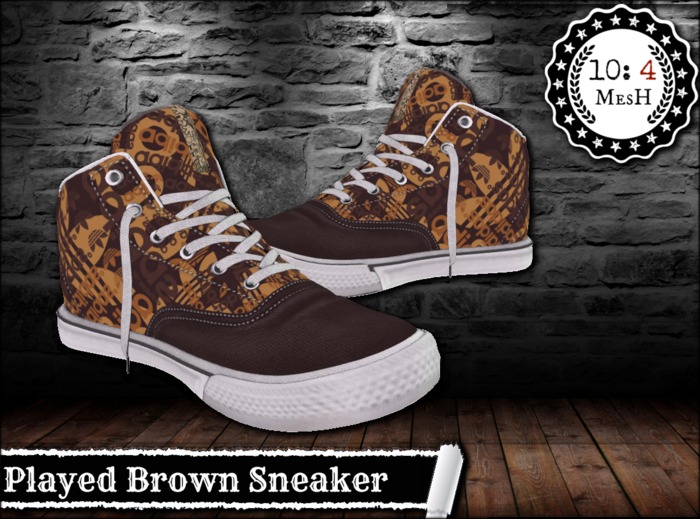 *10: 4 ~ MesH ~ Sneaker 1-A ~ Played Brown ~ 