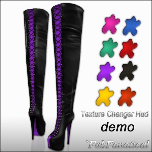 DEMO-`FabFanatical Mesh_Lace up thigh boots 8 colors