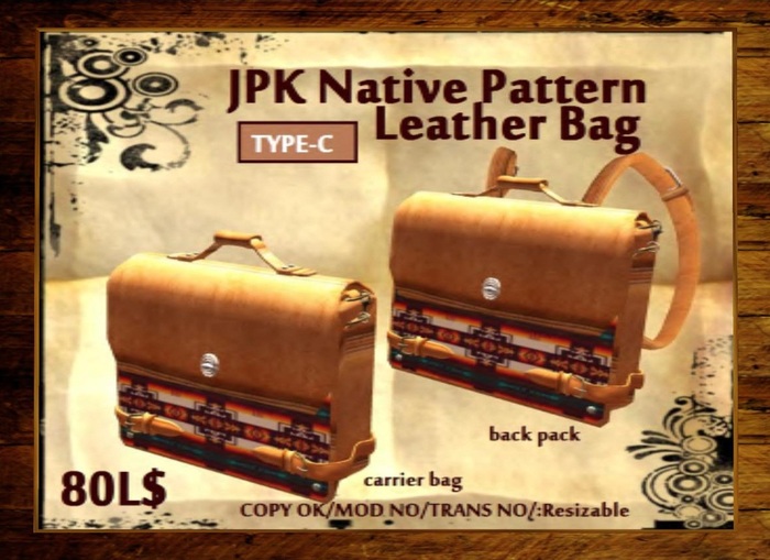 **JPK Native Pattern Leather Bag Type-C BOX
