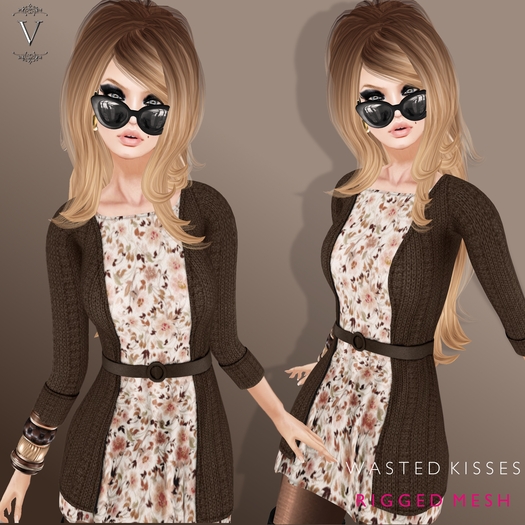 Vanity Hair: Wasted Kisses-Dark Reds(MESH)