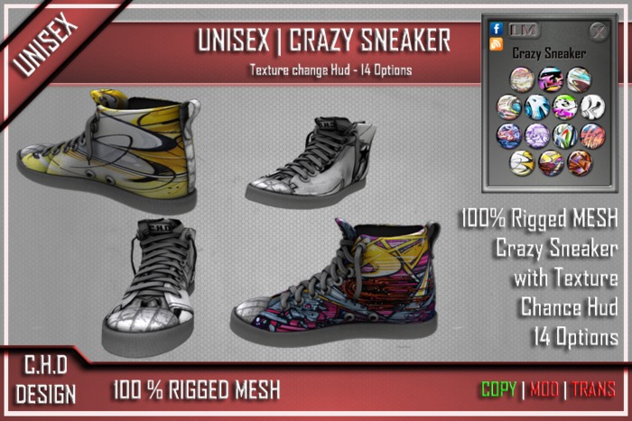 [C.H.D] MESH UNISEX CRAZY SNEAKERS