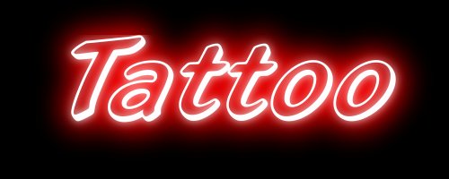 *** NEON TATTOO SIGN WITH BLING EFFECT ***