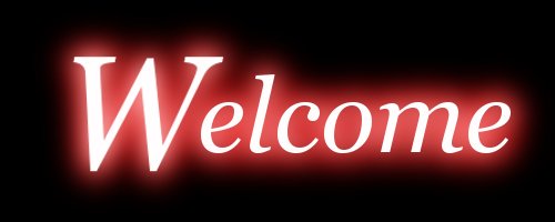 *** NEON WELCOME SIGN WITH BLING EFFECT ***