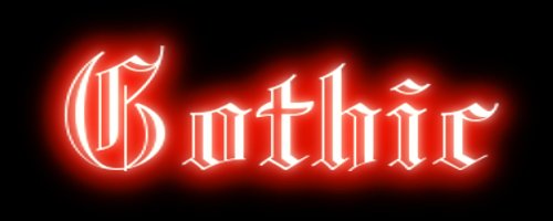 *** NEON GOTHIC SIGN WITH BLING EFFECT ***
