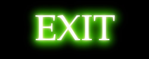 *** NEON EXIT SIGN WITH BLING EFFECT ***