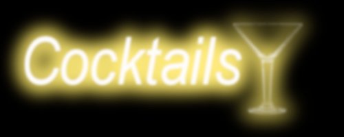 *** NEON COCKTAILS SIGN WITH BLING EFFECT ***