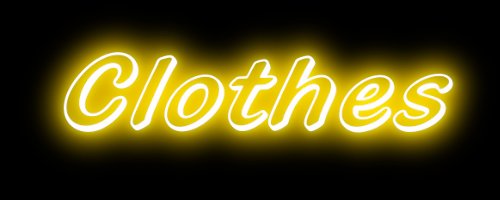 *** NEON CLOTHES SIGN WITH BLING EFFEKT ***