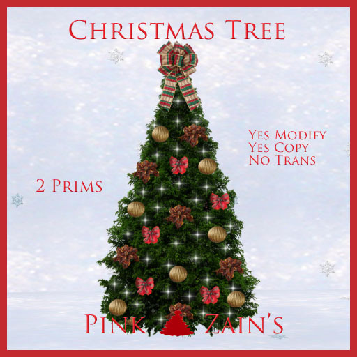 Christmas Tree - Gold Ball/Red Bow/Multi