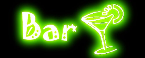 *** NEON BAR SIGN WITH BLING EFFECT ***