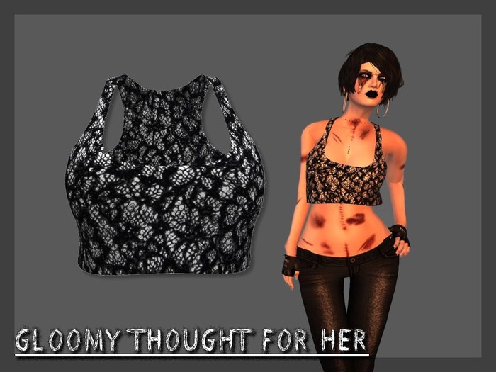 ^^GT^^ Combo Tank Top Flower Lace