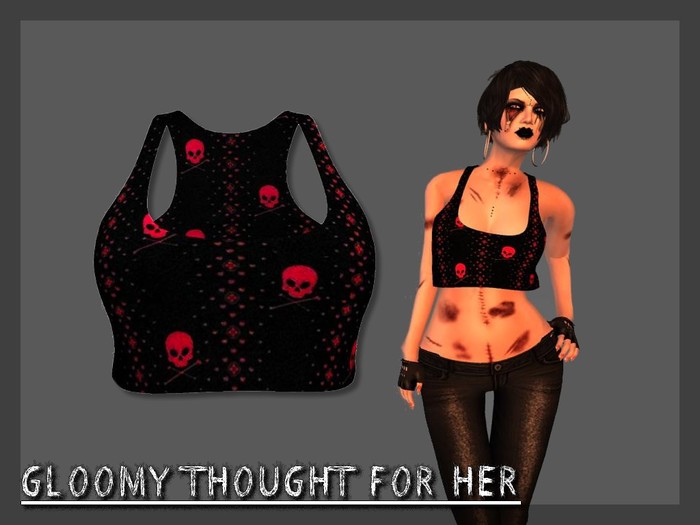 ^^GT^^ Combo Tank Top Banda Skull Red