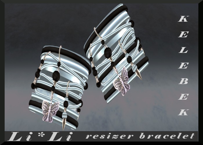 LiLi  KELEBEK  black-silver bracelet