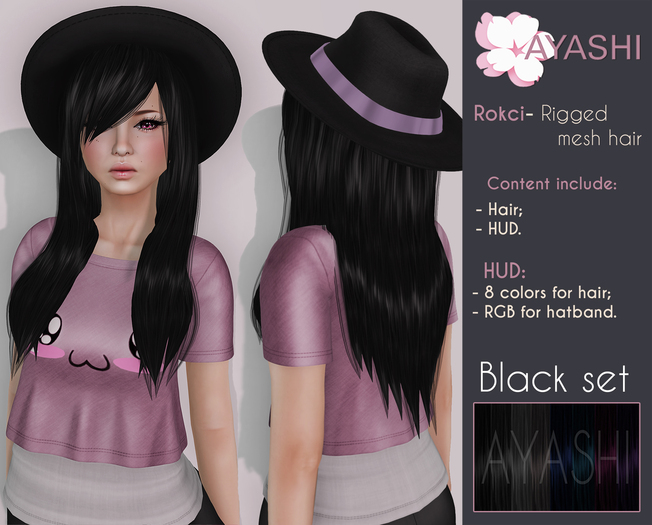 [^.^Ayashi^.^] Rokci ver.2-Black set (Rigged mesh)
