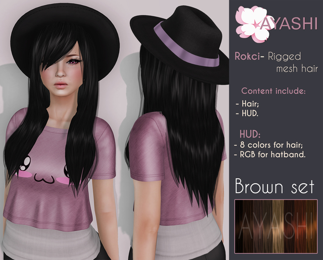 [^.^Ayashi^.^] Rokci ver.2-Brown set (Rigged mesh)