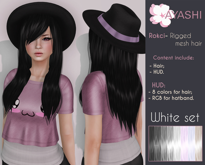 [^.^Ayashi^.^] Rokci ver.2-White set (Rigged mesh)