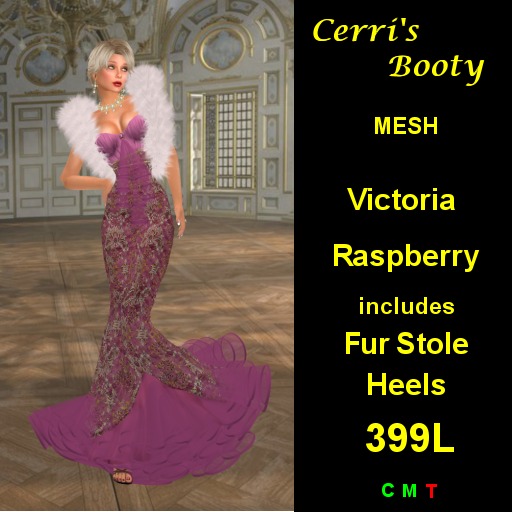 Cerri's Victoria Gown Raspberry (MESH)
