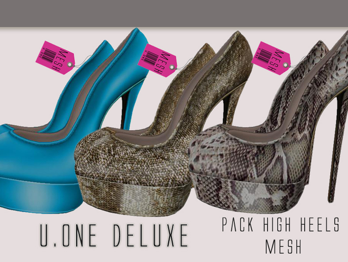 U.one Deluxe High Heels Plataform BLue