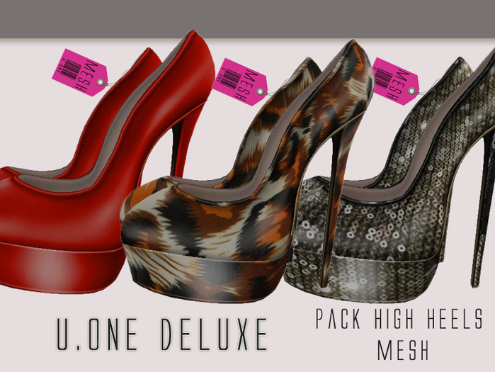 U.one Deluxe High Heels Plataform Red