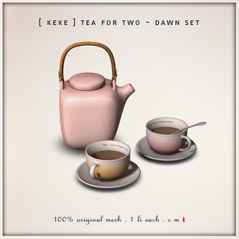 Second Life Marketplace - [ keke ] tea for two - dawn (mesh)