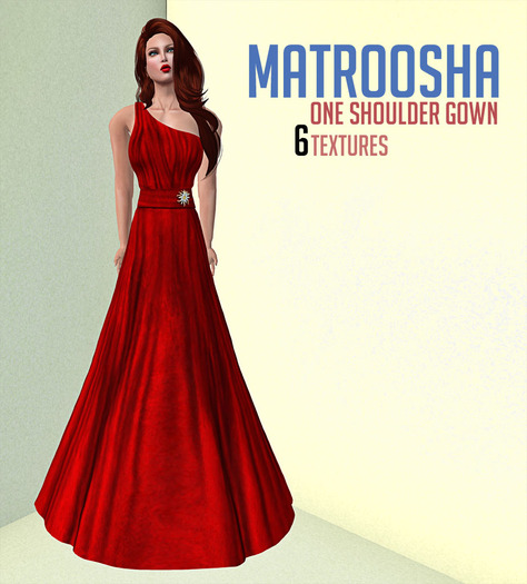 .matroosha.  one shoulder mesh gown