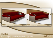AXL pro box - Stella Zen Couple of Cuddle Couches Red