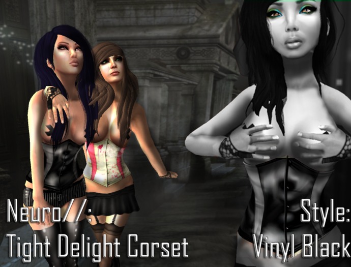 Neuro//:-Tight Delight Corset - Vinyl Black