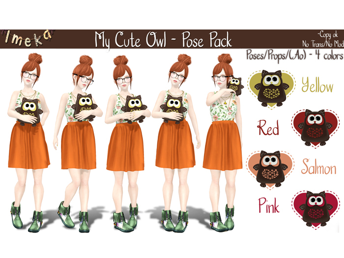 {Imeka~}My Cute Owl Pose Pack