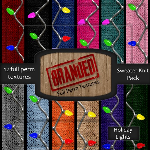 [Branded Textures] Holiday Lights Sweater Knit Pack - HIGH QUALITY-FULL PERM