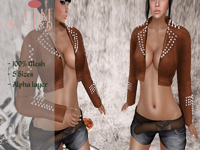 .: LIKE DESIGN :. Samara Brown Leather Jacket 