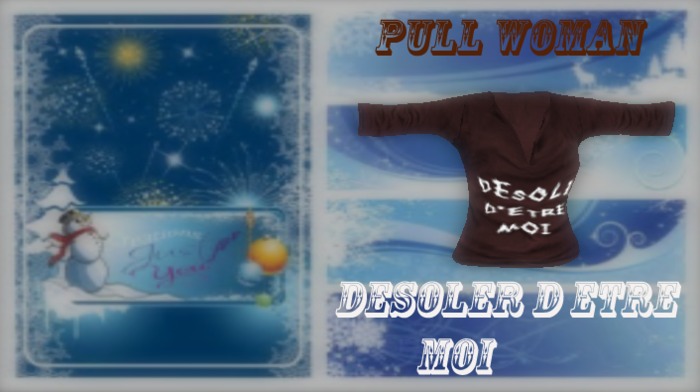pull femme"desoler d etre moi"