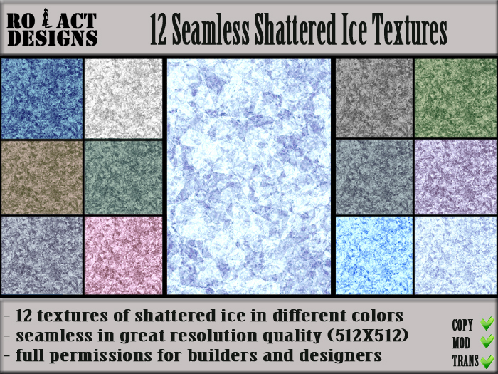 Ro!Act Designs 12 Seamless Shattered Ice Textures